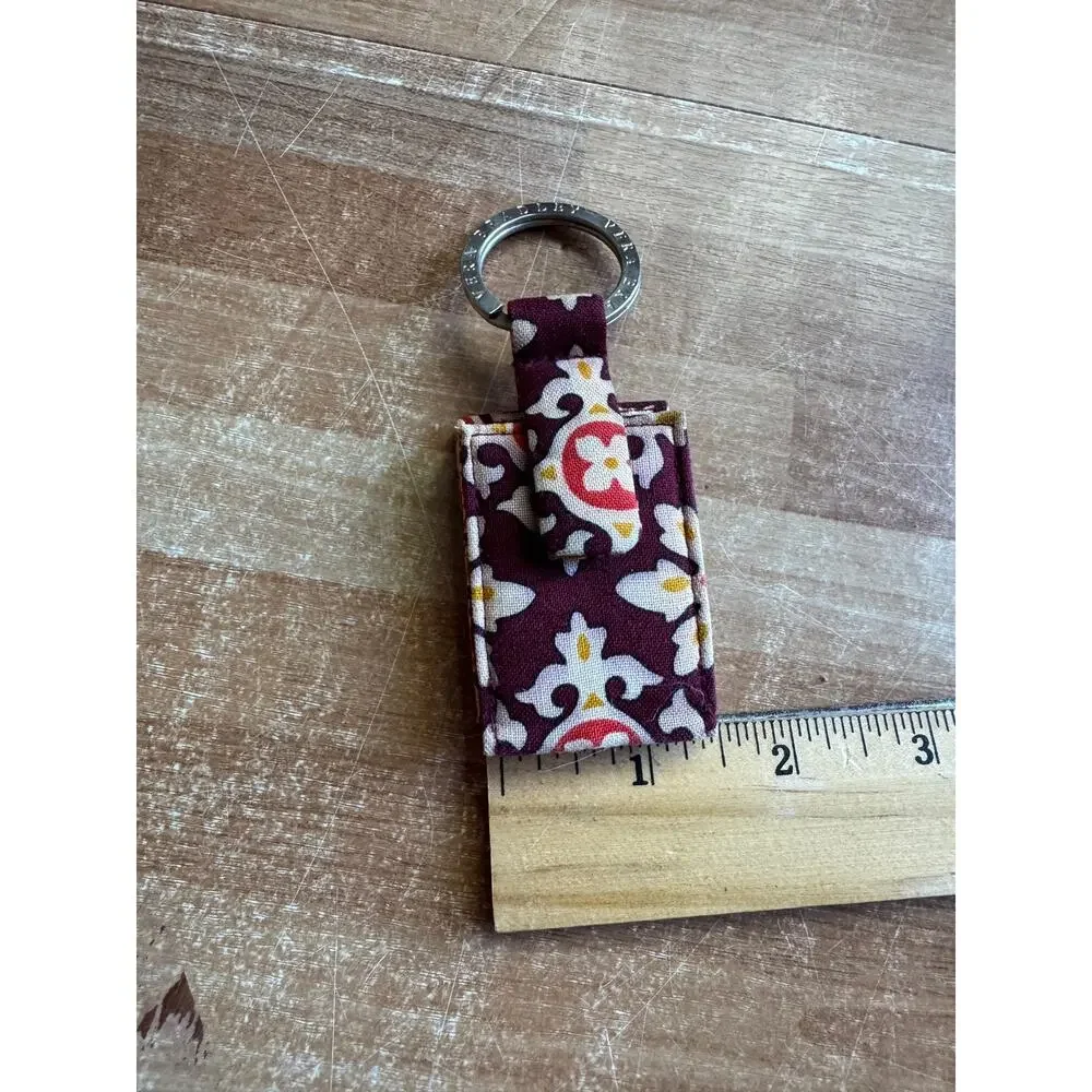 Vera Bradley Limited Edition Medallion Photo Clip Ring Key Fob.